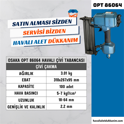 OSAKA OPT 86064 Havalı Çivi Tabancası 64 mm