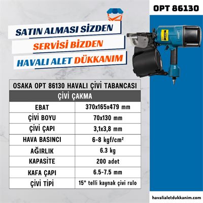 OSAKA OPT 86130 Havalı Çivi Tabancası 130 mm