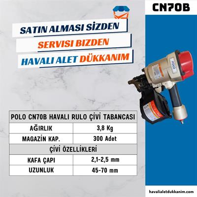 POLO CN70B Havalı Rulo Çivi Tabancası
