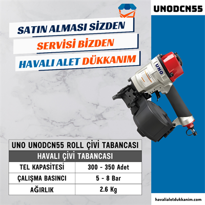 UNO UNODCN55 ROLL Çivi Tabancası 25-57 mm