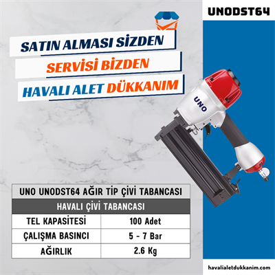 UNO UNODST64 Ağır Tip Çivi Tabancası 18-64 mm