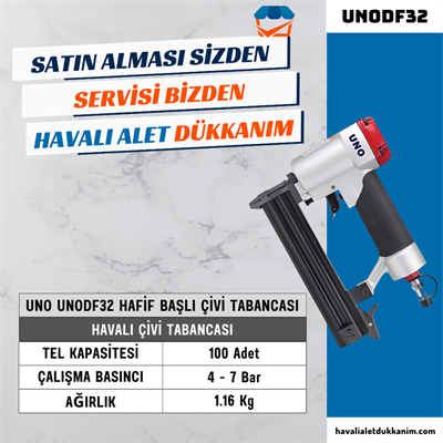 UNO UNODF32 Hafif Başlı Çivi Tabancası 10-32 mm