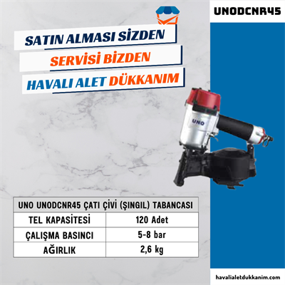 UNO UNODCNR45 Çatı Çivi (Şıngıl) Tabancası 22-45 mm