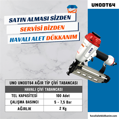 UNO UNODT64 Ağır Tip Çivi Tabancası 20-64 mm