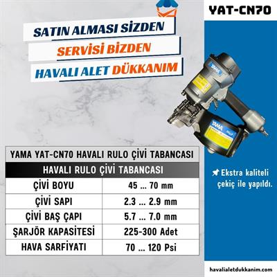 YAMA YAT-CN70 Havalı Rulo Çivi Çakma Tabancası