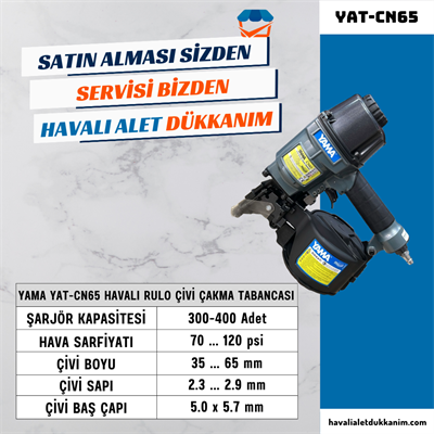 YAMA YAT-CN65 Havalı Rulo Çivi Çakma Tabancası