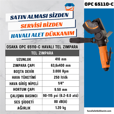 OSAKA OPC 65110-C Havalı Tel Zımpara
