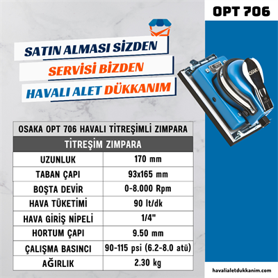 OSAKA OPT 706 Havalı Titreşimli Zımpara