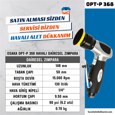 OSAKA OPT-P 368 Havalı Daire Zımpara