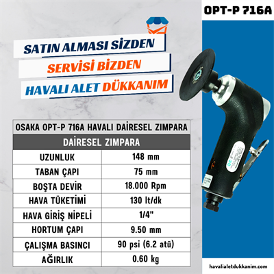 OSAKA OPT-P 716A Havalı Daire Zımpara