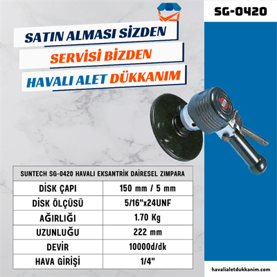 SUNTECH SG-0420 Havalı Eksantrik Dairesel Zımpara