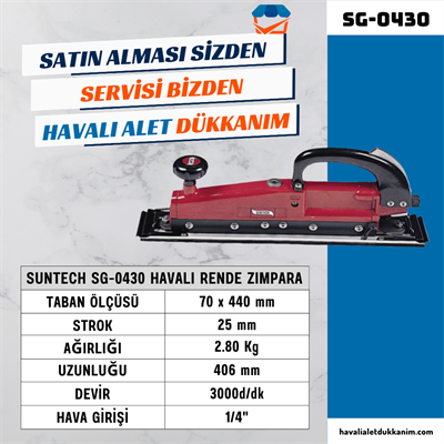 SUNTECH SG-0430 Havalı Rende Zımpara