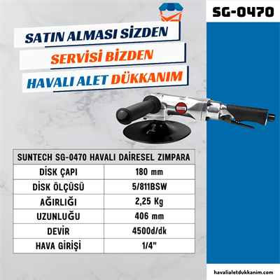 SUNTECH SG-0470 Havalı Dairesel Zımpara