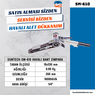 SUNTECH SM-610 Havalı Bant Zımpara