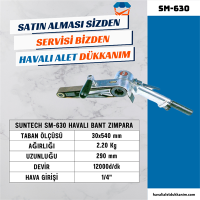 SUNTECH SM-630 Havalı Bant Zımpara