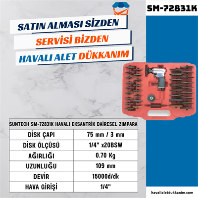 SUNTECH SM-72831K Havalı Eksantrik Dairesel Zımpara