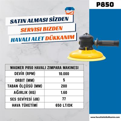 WAGNER P850 Havalı Zımpara Makinesi 200 mm