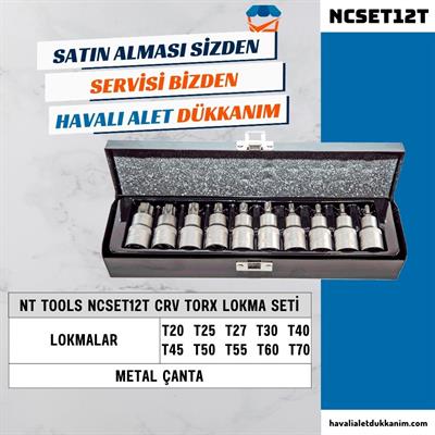 NT Tools NCSET12T CrV Torx Lokma Seti 11 Parça 1/2