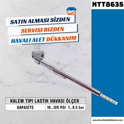 NT Tools NTT8635 120 PSI-Kalem Tipi Lastik Havası Ölçer 