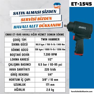 EMAX ET-1545 Havalı Somun Sökme 1/2