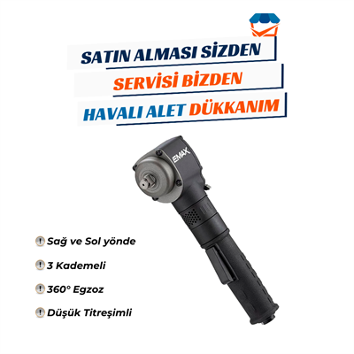 EMAX ET-1437 Havalı Kompozit Ultra Kompakt Somun Sökme 1/2