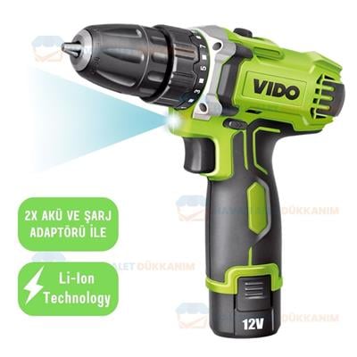 VIDO WD040210120 Akülü Matkap 12V