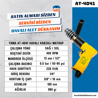 YAMA AT-4041 Havalı Kabzalı Matkap 13 mm
