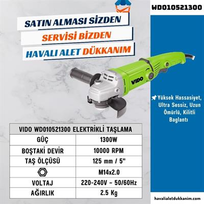 VIDO WD010521300 Elektrikli Taşlama 125 mm 1300W