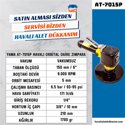 YAMA AT-7015P Havalı Orbital Daire Zımpara 150 mm