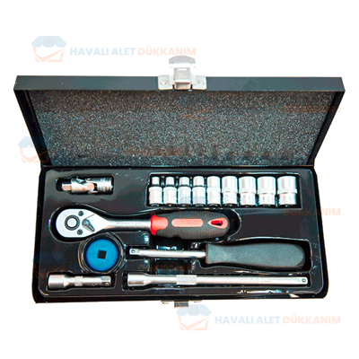 NT Tools NCSET114 Altı Köşe CrV Lokma Seti 16 Parça 1/4