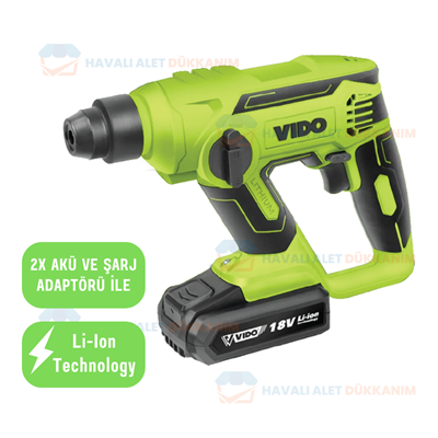 VIDO WD041310180 Akülü Darbeli Matkap 18V 2x Akü