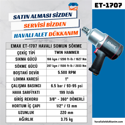 EMAX ET-1707 Havalı Somun Sökme 1