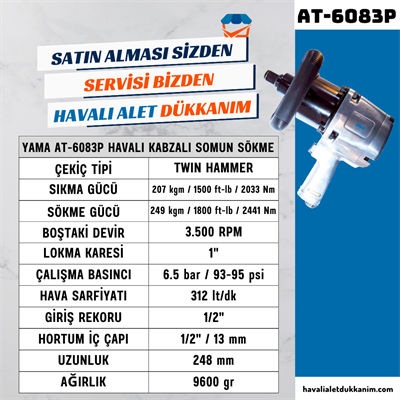 YAMA AT-6083P Havalı Kabzalı Somun Sökme 1