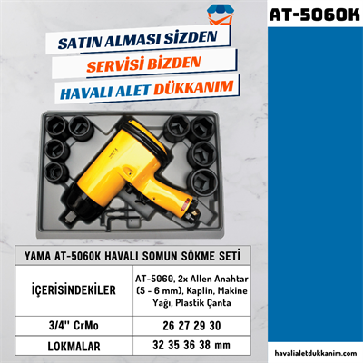 YAMA AT-5060K Havalı Somun Sökme Seti 3/4