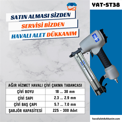 YAMA YAT-ST38 Ağır Hizmet Havalı Çivi Çakma Makinesi