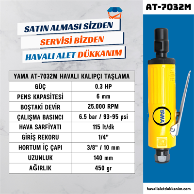 YAMA AT-7032M Havalı Kalıpçı Taşlama 6 mm