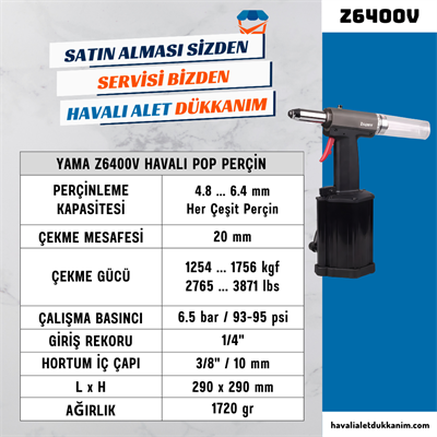 YAMA Z6400V Havalı Pop Perçin 6.4 mm