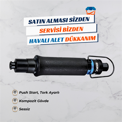 EMAX ET-3155 Havalı Düz Tornavida Shut-Off 6 mm