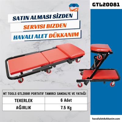 NT Tools GTL20081 Portatif Tamirci Sandalye ve Yatağı 40