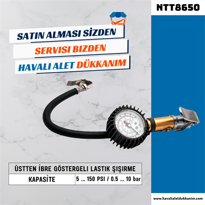 NT Tools NTT8650 Üstten İbre Göstergeli Lastik Şişirme