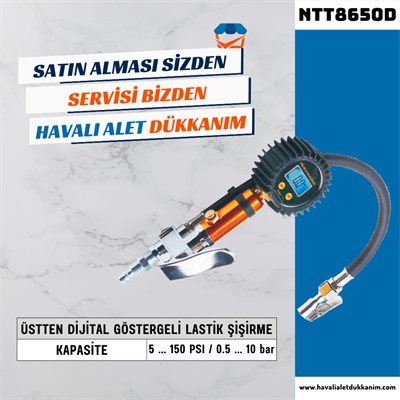 NT Tools NTT8650D Üstten Dijital Göstergeli Lastik Şişirme