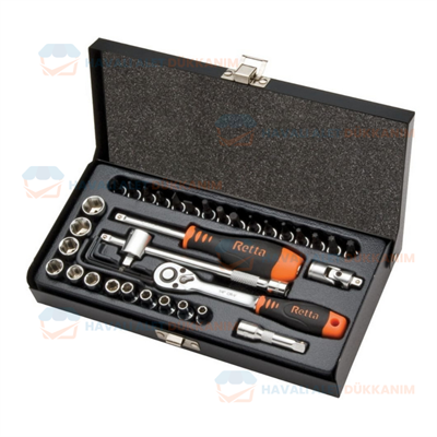 RETTA RLT4002 Altı Köşe Lokma Takımı 40 Parça 1/4