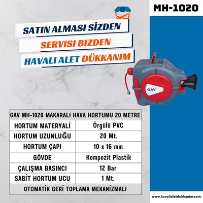 GAV MH-1020 Makaralı Hava Hortumu 20 Metre
