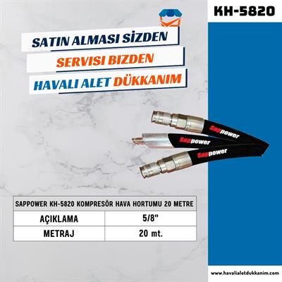 SAPPOWER KH-5820 Kompresör Hava Hortumu 20 metre