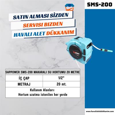 SAPPOWER SMS-200 Makaralı Su Hortumu 20 metre