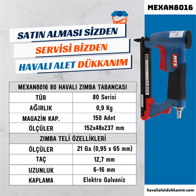 MEX 8016 Havalı Zımba Tabancası