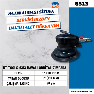 NT Tools 6313 Havalı Orbital Zımpara 150 mm 12000 RPM