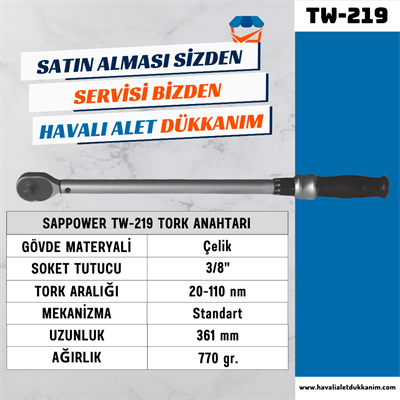 SAPPOWER TW-219 Tork Anahtarı