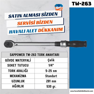 SAPPOWER TW-263 Tork Anahtarı