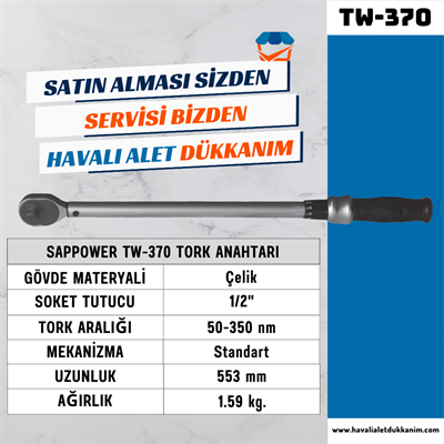 SAPPOWER TW-370 Tork Anahtarı